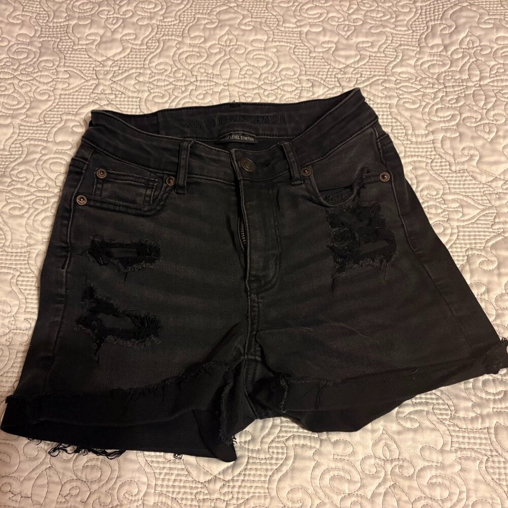 American Eagle Next Level Stretch Grey Jean Shorts